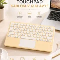 BUĞZ Android ve İOS Uyumlu Bluetooth Klavye Touchpad Slim Kablosuz Wifi Q Klavye
