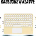 BUĞZ Android ve İOS Uyumlu Bluetooth Klavye Touchpad Slim Kablosuz Wifi Q Klavye