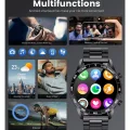 BUĞZ Android ve iOS Uyumlu Klasik Tasarımlı Erkek Spor Akıllı Saat, GPS ve NFC Özellikli