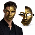BUĞZ Antik Efektli Altın Yarım Yüz Parti Maskesi