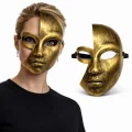 BUĞZ Antik Efektli Altın Yarım Yüz Parti Maskesi