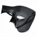 BUĞZ Antik Eskitme Gümüş Erkek Yarım Maske - Phantom & Balo Maskesi