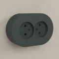 BUĞZ Antrasit Renkli Sıva Üstü İkili Topraklı Elektrik Prizi
