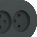 BUĞZ Antrasit Renkli Sıva Üstü İkili Topraklı Elektrik Prizi