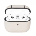  Apple AirPods 3.nesil Uyumlu Deri Kılıf Juni ERC3 Bej