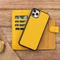  Apple iPhone 11 Pro Max Uyumlu Deri Cüzdanlı Kılıf FL12 Sarı