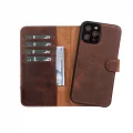  Apple iPhone 11 Pro Max Uyumlu Deri Cüzdanlı Kılıf RFID G2 Kahve