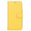 Apple iPhone 13 Pro Max Uyumlu Deri Cüzdanlı Kılıf FL12 Sarı