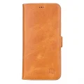  Apple iPhone 13 Pro Max Uyumlu Deri Cüzdanlı Kılıf Karamel