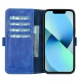 BUĞZ Apple iPhone 13 Pro Max Uyumlu Deri Cüzdanlı Kılıf Okyanus Mavi