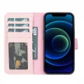  Apple iPhone 13 Pro Uyumlu Deri Cüzdanlı Kılıf NU2 Pembe