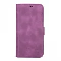  Apple iPhone 13 Uyumlu Deri Cüzdanlı Kılıf Rustik Mor