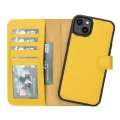  Apple iPhone 14 Plus Uyumlu Deri Cüzdanlı Kılıf MWWN FL12 Sarı