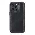  Apple iPhone 14 Pro Uyumlu Deri Cüzdanlı Kılıf MWWN RST1 Siyah