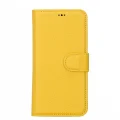  Apple iPhone 14 Uyumlu Deri Cüzdanlı Kılıf MWWN FL12 Sarı