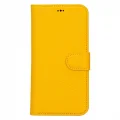  Apple iPhone 15 Plus Uyumlu Deri Cüzdanlı Kılıf MWWN FL12 Sarı