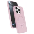 BUĞZ İphone 15 Pro Max Regal Magsafe Standlı Kapak - Açık Pembe