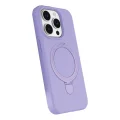 BUĞZ İphone 15 Pro Max Regal Magsafe Standlı Kapak - Lila