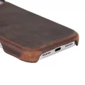 BUĞZ Apple iPhone 17 için, Hakiki Deri, El Yapımı Kılıf, Magsafe ile uyumlu, İç Yüzeyi Kadife,Antik Kahve