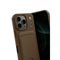 BUĞZ İphone 17 Pro Kelvin Kartvizitli Silikon - Kahverengi