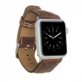 BUĞZ Apple Watch Uyumlu Deri Kordon 38-40-41mm G2 Kahverengi