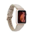  Apple Watch Uyumlu Deri Kordon 38-40-41mm Slim ERC3 Bej