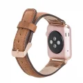 BUĞZ Apple Watch Uyumlu Deri Kordon 42-44-45mm G19 Taba