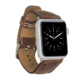  Apple Watch Uyumlu Deri Kordon 42-44-45mm G2 Kahverengi