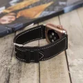  Apple Watch Uyumlu Deri Kordon 42-44-45mm NM4-AS1 Siyah