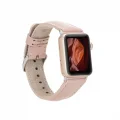  Apple Watch Uyumlu Deri Kordon 42-44-45mm NU2 Pembe