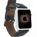  Apple Watch Uyumlu Deri Kordon 42-44-45mm RST1 Siyah