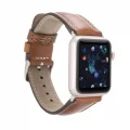  Apple Watch Uyumlu Deri Kordon 42-44-45mm RST2EF Taba