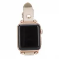  Apple Watch Uyumlu Deri Kordon 42-44-45mm RT ERC3 Bej