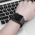 BUĞZ Apple Watch Uyumlu Gri Çelik Kordon, 44-45-49mm Ekran Boyutları İçin Uygun Metal Bileklik
