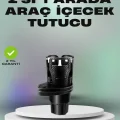 BUĞZ Araba Çift Bardak Tutucu 360° Dönebilen İkisi Bir Arada Ayarlanabilir