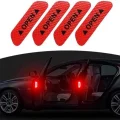 BUĞZ Araba Kapı Açık Uyarı Reflektörü Etiket Sticker 4lü 9.5x2.5cm Kırmızı