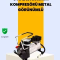 BUĞZ Araç Çakmak Girişli Metal Hava Kompresörü 10A Güçlü Motor