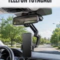 BUĞZ Araç Dikiz Aynası Telefon Tutucu Ayarlanabilir Katlanabilir Navigasyon Telefon Standı