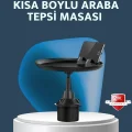 BUĞZ Araç İçi 360° Ayarlanabilir Bardaklık Tepsisi Geniş Yüzeyli ve Telefon Standlı
