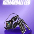  Araç İçi Ayak Altı 12li Şerit Led Işık Uzaktan Kumandalı RGB Işıklı Ses ve Müziğe Duyarlı