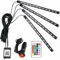  Araç İçi Ayak Altı 12li Şerit Led Işık Uzaktan Kumandalı RGB Işıklı Ses ve Müziğe Duyarlı