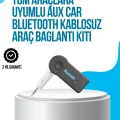 BUĞZ Araç İçi Bluetooth AUX Müzik ve Telefon Görüşmesi Adaptörü