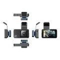 BUĞZ Araç içi çift lens wifi dash cam 1080P gece görüşlü çarpışma algılamalı video kamera