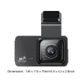 BUĞZ Araç içi çift lens wifi dash cam 1080P gece görüşlü çarpışma algılamalı video kamera