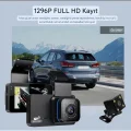 BUĞZ Araç içi çift lens wifi dash cam 1080P gece görüşlü çarpışma algılamalı video kamera