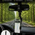 BUĞZ Araç İçi Dikiz Aynası Telefon Tutucu 360° Dönebilen Katlanabilir