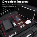 BUĞZ Araç İçi Kaydırmaz Organizer Mat Telefon Standlı Çok Amaçlı Konsol Düzenleyici
