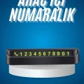  Araç İçi Numaratör Numaralık Oto Cam Kartı Fosforlu Numaratör