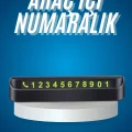 BUĞZ Araç İçi Numaratör Numaralık Oto Cam Kartı Fosforlu Numaratör