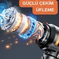 BUĞZ Araç içi süpürge şarjlı gümüş 0-250 watt 71-80 dba 2 yıl garantili 2-3 saat şarj süresi